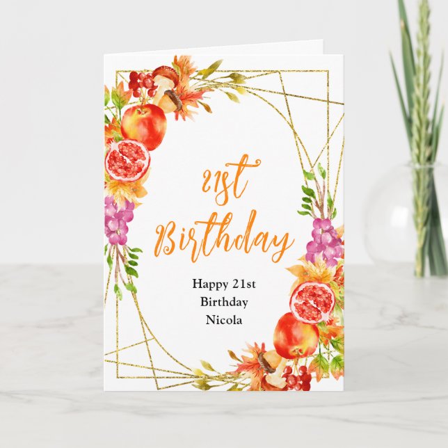 Cartão Autumn Fall Harvest Baby Shower (Frente)