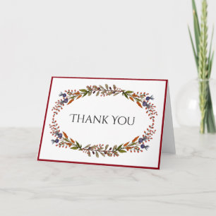 Cartão Autumn Foliage Thank You Card