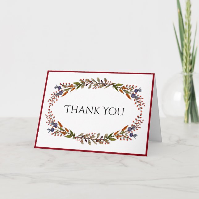 Cartão Autumn Foliage Thank You Card (Frente)