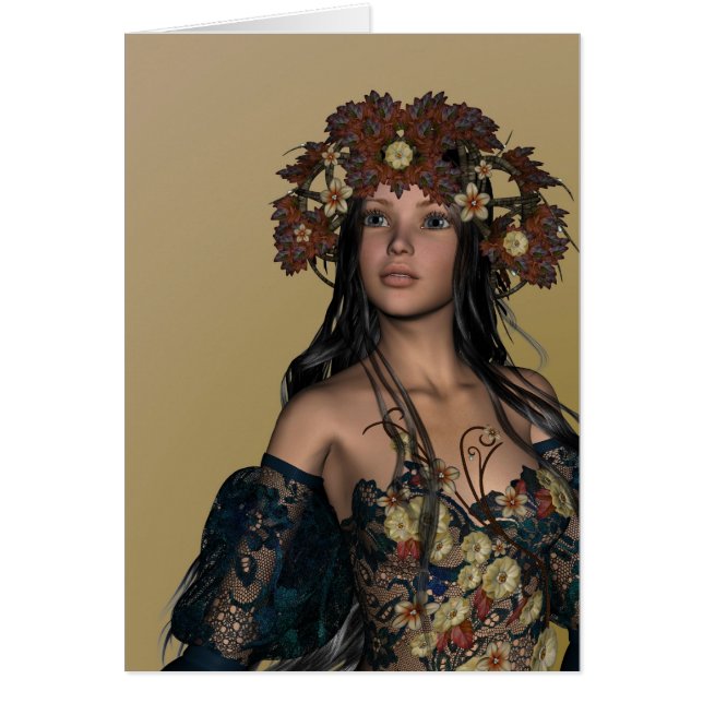 Cartão Autumn Girl (Frente)