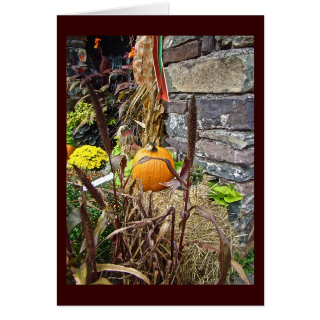 Cartão Autumn Harvest Bounty (Frente)