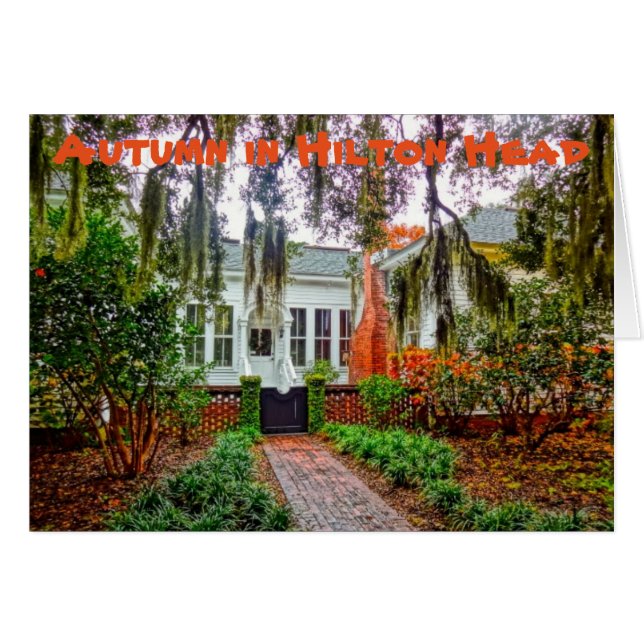 Cartão Autumn No Hilton Head Coastal Discovery Museum HHH (Frente horizontal)