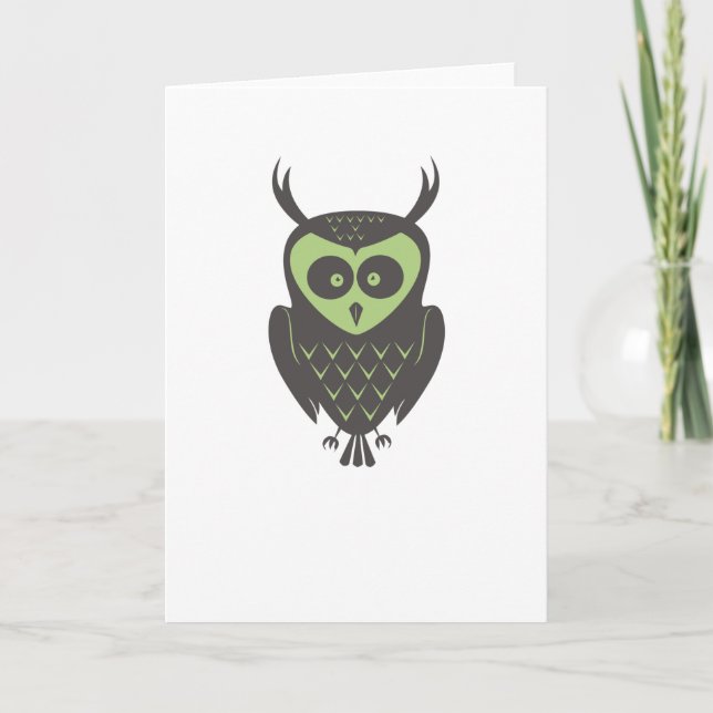 Cartão Autumn Owl (Frente)