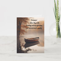 Autumn Row Boat Sympathy Obrigado da Família