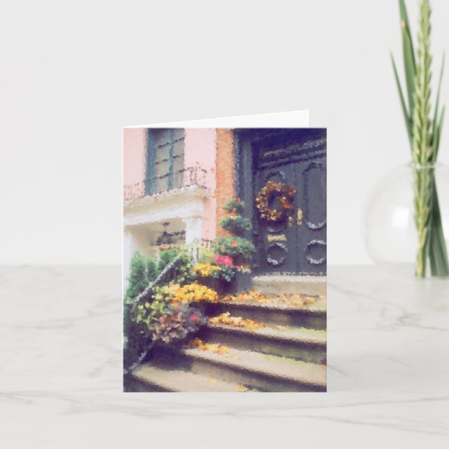 Cartão 'Autumn Stoop'  Blank Note Card (Frente)