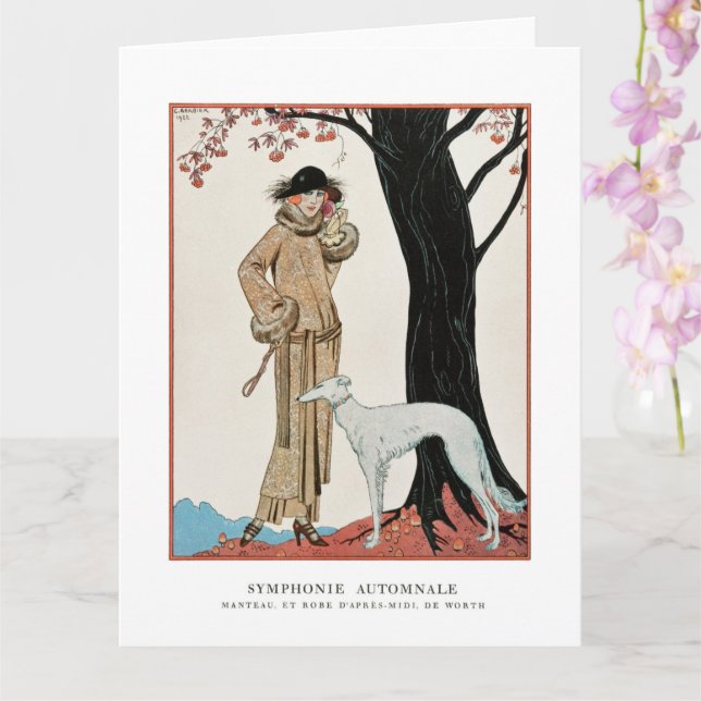 Cartão Autumn Symphony-Fashion, por G. Barbier (Orquídea)