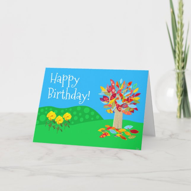 Cartão Autumn tree birthday card new by Jo Images (Frente)