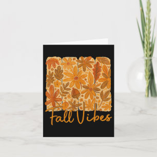 Cartão Autumn Vibes, Fall Lover, Dia de Ação de Graças, Q