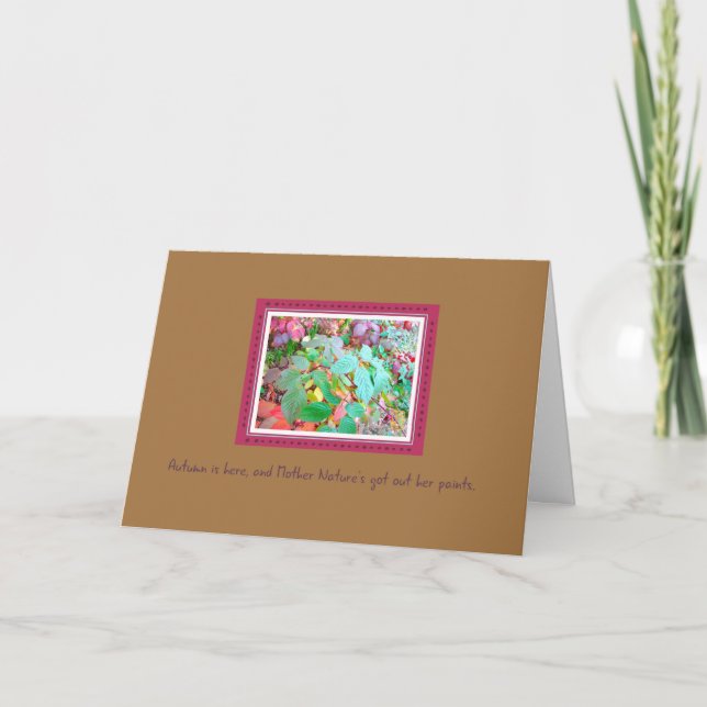 Cartão Autumn Vine Tangle e Berries "Gallery Walk" (Frente)