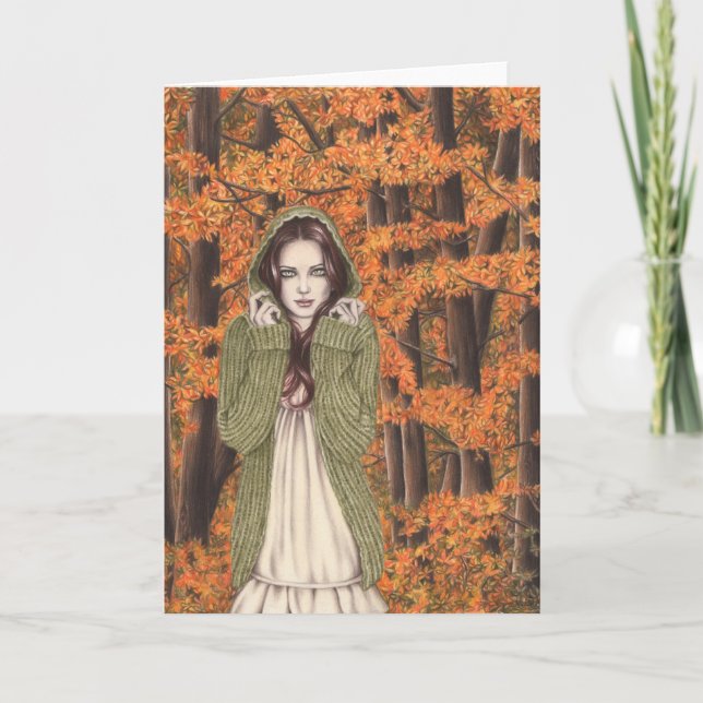 Cartão Autumn Walk Greeting Card (Frente)