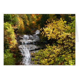 Cartão Autumn Waterfall