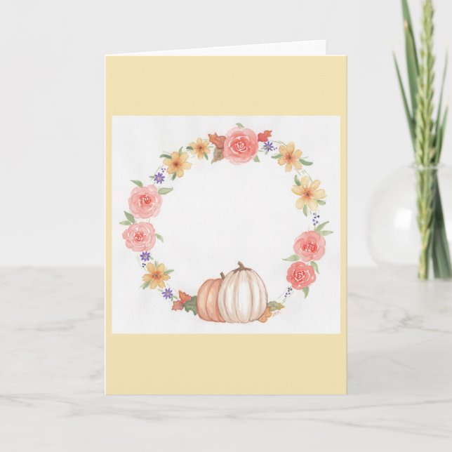 Cartão Autumn Wreath (Frente)