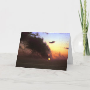 Cartão Autumnal Equinox Sunset From Kaluna Cliff