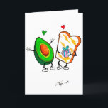 Cartão Avacado and Toast Birthday Card<br><div class="desc">Inside is blank. Artist, Thom Phelps, challenged himself in 2019 to draw birthday doodles for his Facebook friends, instead of just writing "happy birthday" on their FB pages. By the end of the year he had 195 drawings. Some of them were popular enough with friends or favorites of Thom's and...</div>