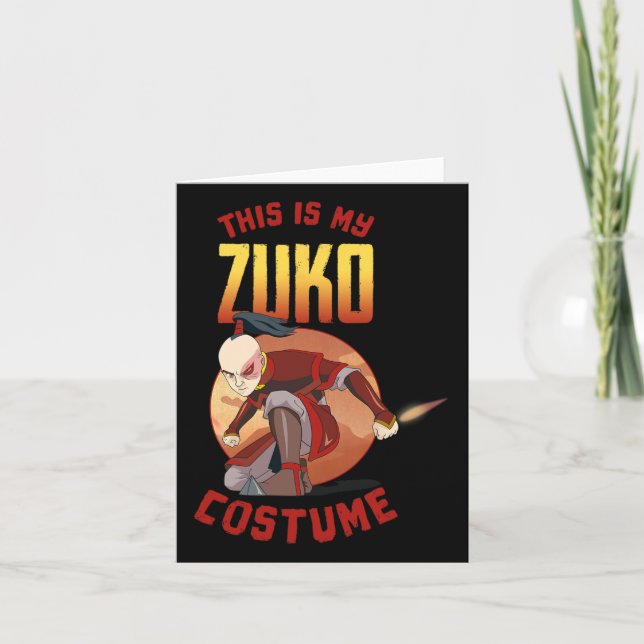 Cartão Avatar O Último Airbender Halloween Este É O Meu Z (Frente)