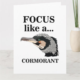 Cartão Ave Cormorante Foco Como Um Aniversário Cormorante