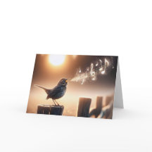 Ave de Aniversário Cantando numa Cerca