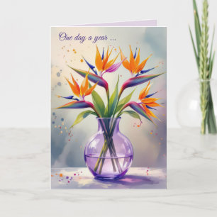 Cartão Ave de aniversário do Buquê da Flor do Paraíso