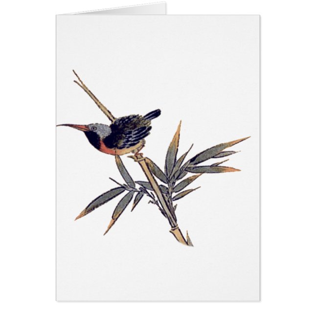 Cartão ave e bambu 2 (Frente)