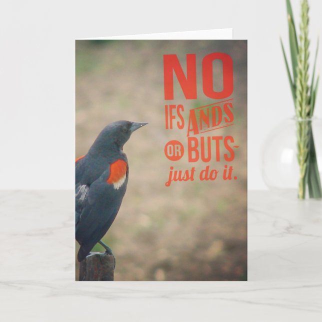 Cartão Ave no Encorajamento do Fencepost (Frente)