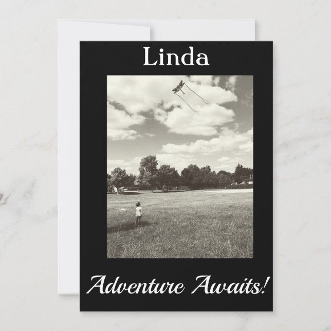 Cartão Aventura Aguarda! Inspiração de aposentadoria no f (Frente)