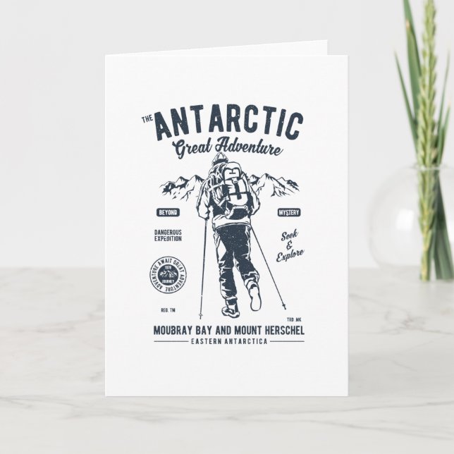 Cartão Aventura Antártica (Frente)