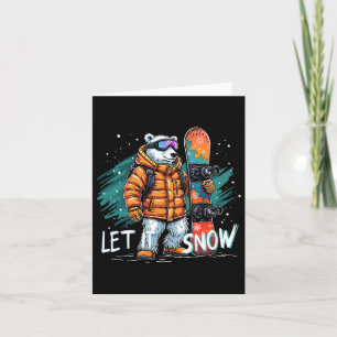 Cartão Aventura Ártico de Divertimento de inverno do Urso
