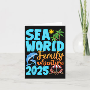 Cartão Aventura da Família de Golfinhos do Sea World 2025