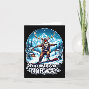 Cartão Aventura De Arrendamento De Neve Na Noruega