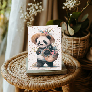 Cartão Aventura Floral do Panda