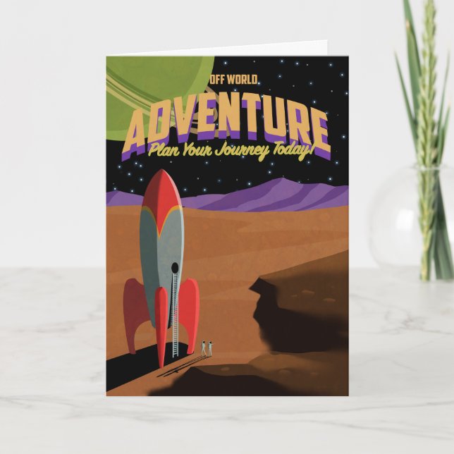 Cartão Aventura fora do mundo (Frente)