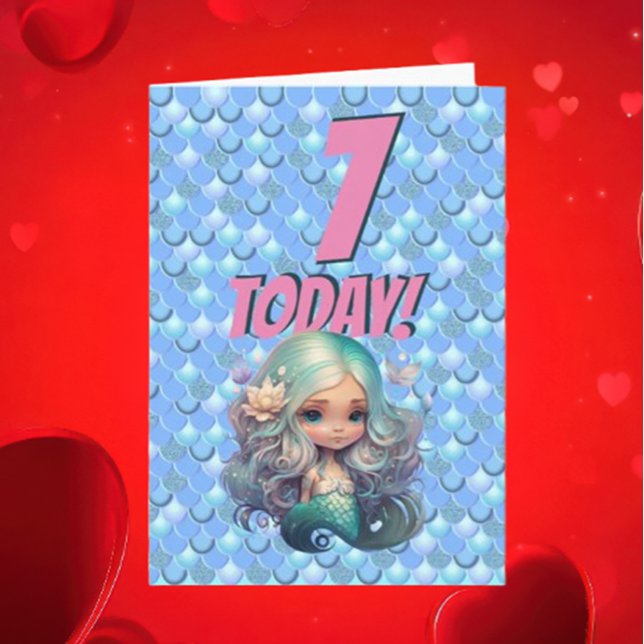 Cartão Aventura Sereia de Aniversário (Dive into the Magic of a Custom Mermaid Birthday!)
