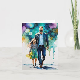 Cartão "Aventuras com o Papai" - Um Dia dos Pais Alegre