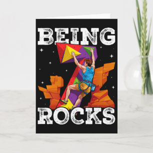 Cartão Aventuras de escalada de 7 anos de idade no 7º ani