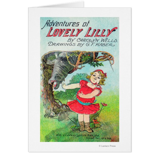 Cartão Aventuras de Lovely Lilly por Wells e Kaber (Frente)