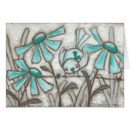 Cartão Aves e Blooms/Laguna Azul - Dentro Vazio