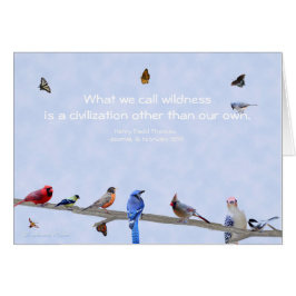 Cartão Aves e Borboletas-Civilização que não a nossa