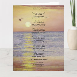 CARTÃO AVES E NAVIOS E NUVENS