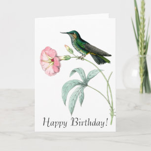 Cartão Aves Selvagens Flores Animais Florais