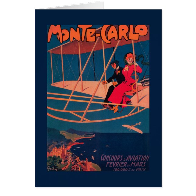 Cartão Aviação - Poster desportivo (Frente)