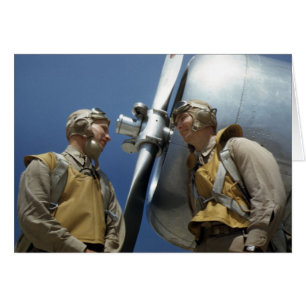 Cartão Aviadores do corpo marinho WW2