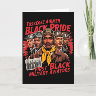 Cartão Aviadores Negros Retro História Negra Segunda Guer