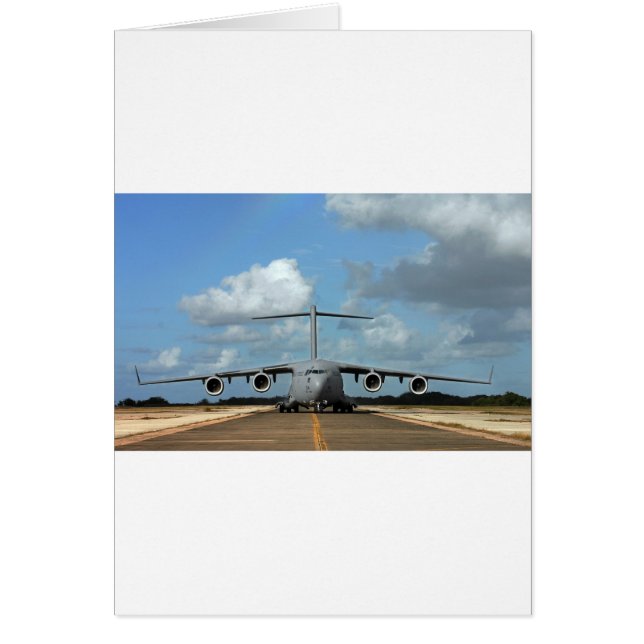 Cartão Avião de carga militar (Frente)