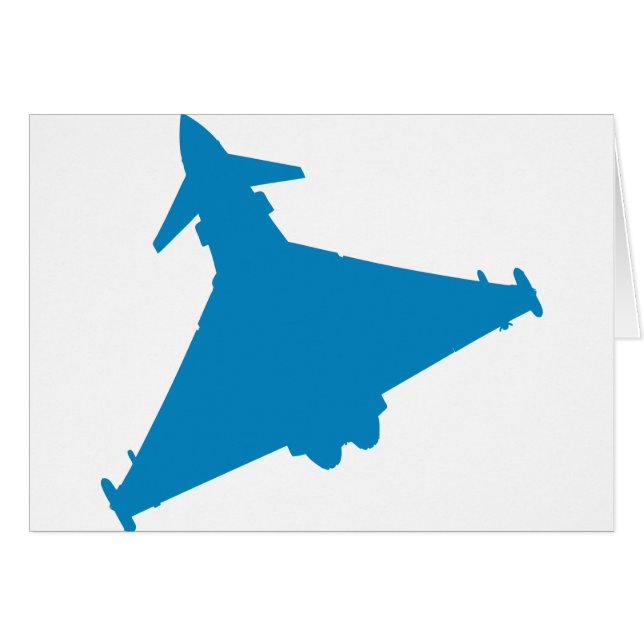 Cartão Avião de combate do tufão de Eurofighter (Frente Horizontal)