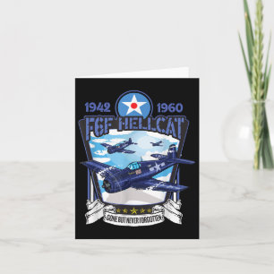 Cartão Avião de combate F6f Hellcat da Segunda Guerra Mun