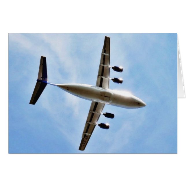 Cartão Avião decola (Frente Horizontal)