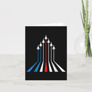 Cartão Avião Jet-Avião Usa Bandeira 4 De Julho Patrioti