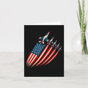 Cartão Avião Jet Patriótico Bandeira Usa Bandeira 4 de ju