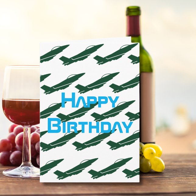 Cartão Avião Militar WW2 Voando,Avião Aniversário (Criador carregado)