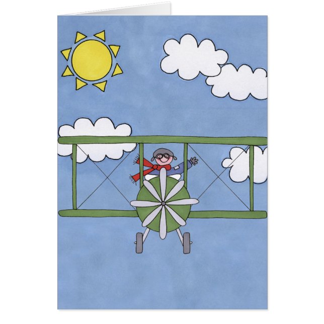 Cartão Avião nas nuvens (Frente)